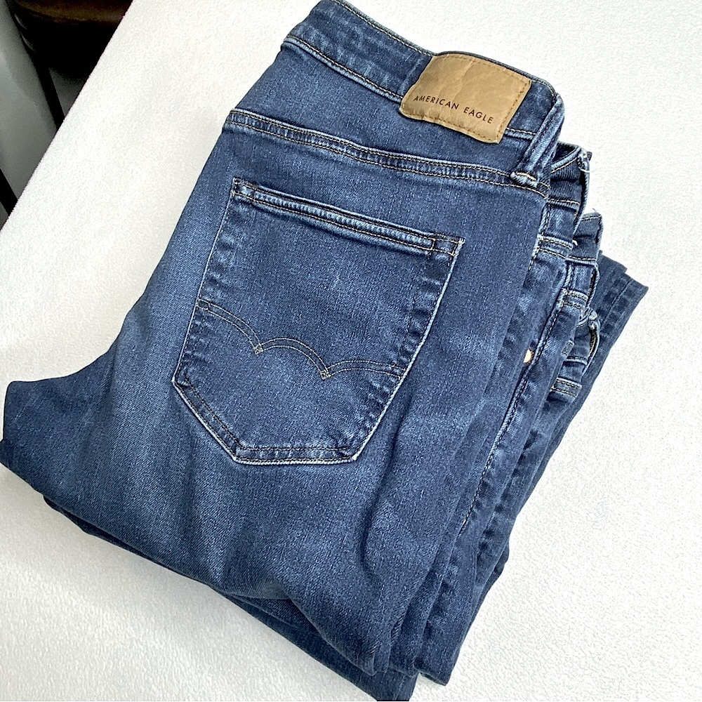 4 PAIRS American Eagle AirFlex+ Slim Straight Men’s 4 Jean BUNDLE Size (33X30) - Picture 6 of 13